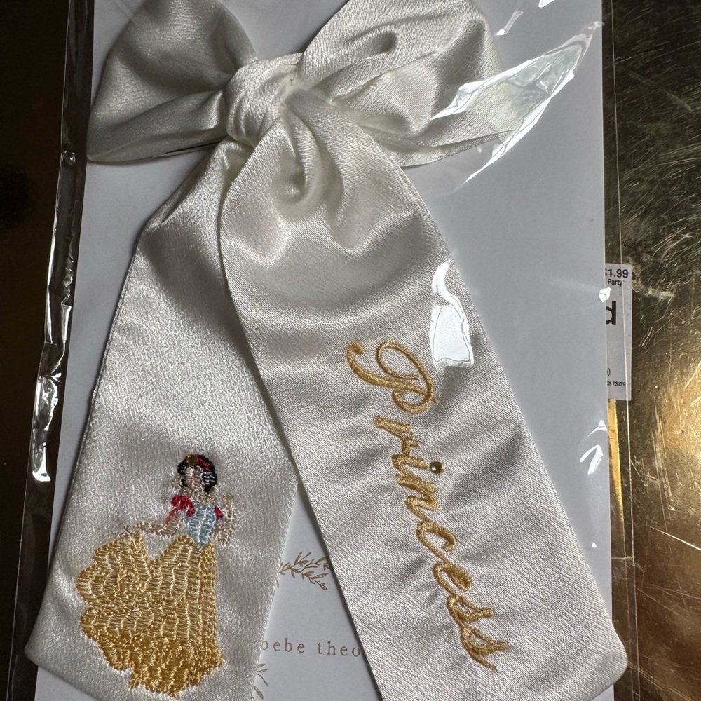 White Satin Princess Hair Bow
